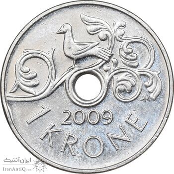 سکه 1 کرون 2009 هارالد پنجم - AU58 - نروژ