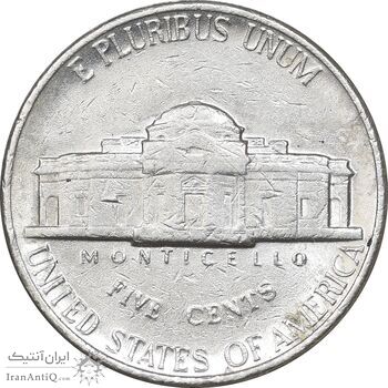 سکه 5 سنت 1991D جفرسون - AU55 - آمریکا