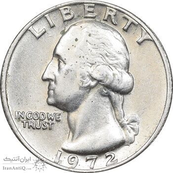 سکه کوارتر دلار 1972 واشنگتن - AU50 - آمریکا سکه کوارتر دلار 1972 واشنگتن - AU50 - آمریکا
