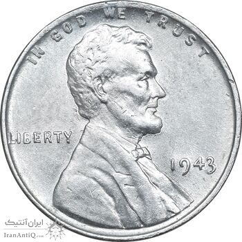سکه 1 سنت 1943 لینکلن - AU50 - آمریکا