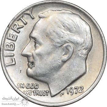 سکه 1 دایم 1972 روزولت - AU50 - آمریکا سکه 1 دایم 1972 روزولت - AU50 - آمریکا