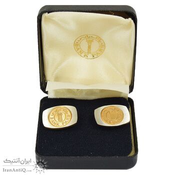 دکمه سر دست بانک پارس 2535 - با جعبه فابریک - محمد رضا شاه دکمه سر دست بانک پارس 2535 - با جعبه فابریک - محمد رضا شاه