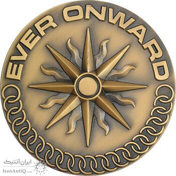 مدال یادبود بازی های آسیایی تهران 1353 - جعبه فابریک - MS62 - محمد رضا شاه