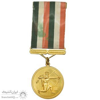 مدال آویز ستاد ارتشتاران (کماندار) طلایی - MS61 - محمدرضا شاه