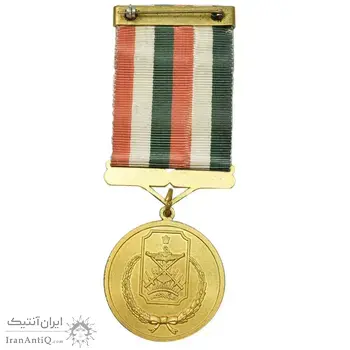 مدال آویز ستاد ارتشتاران (کماندار) طلایی - MS61 - محمدرضا شاه