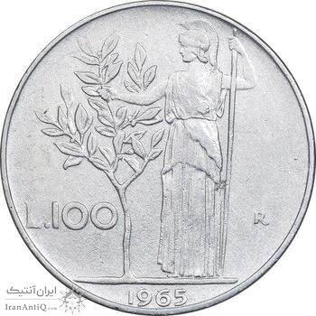 سکه 100 لیره 1965 جمهوری - EF45 - ایتالیا