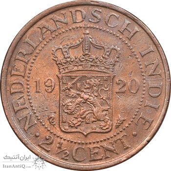 سکه 1/2-2 سنت 1920 ویلهلمینا - EF45 - اندونزی (هند شرقی هلند)