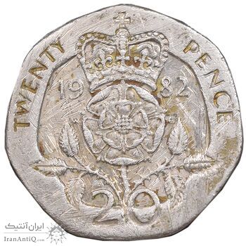 سکه 20 پنس 1982 الیزابت دوم - EF45 - انگلستان