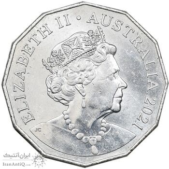 سکه 50 سنت 2021 الیزابت دوم - AU58 - استرالیا سکه 50 سنت 2021 الیزابت دوم - AU58 - استرالیا