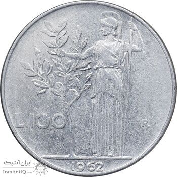 سکه 100 لیره 1962 جمهوری - EF45 - ایتالیا