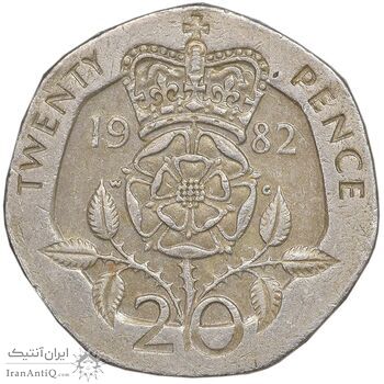 سکه 20 پنس 1982 الیزابت دوم - EF45 - انگلستان
