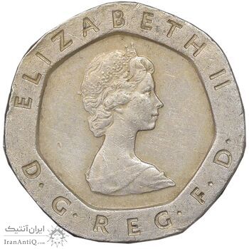 سکه 20 پنس 1982 الیزابت دوم - EF45 - انگلستان