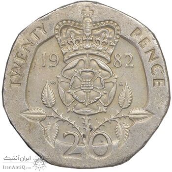 سکه 20 پنس 1982 الیزابت دوم - EF45 - انگلستان