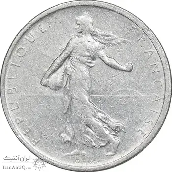 سکه 1/2 فرانک 1965 جمهوری کنونی - EF45 - فرانسه