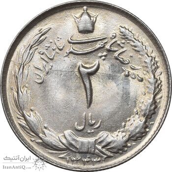 سکه 2 ریال 1343 - MS64 - محمد رضا شاه