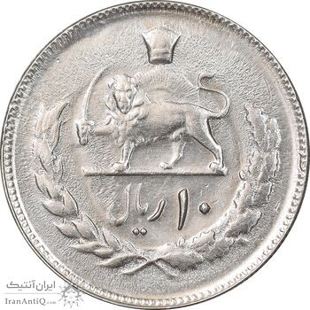 سکه 10 ریال 1357 - AU50 - محمد رضا شاه سکه 10 ریال 1357 - AU50 - محمد رضا شاه