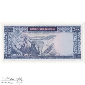 اسکناس 200 ریال (بهنیا - سمیعی) - تک - UNC63 - محمد رضا شاه