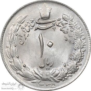 سکه 10 ریال 1335 - MS63 - محمد رضا شاه
