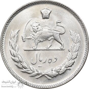 سکه 10 ریال 1351 - MS63 - محمد رضا شاه