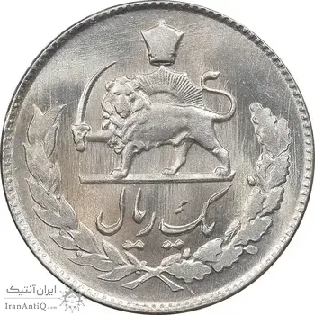 سکه 1 ریال 1331 مصدقی - MS63 - محمد رضا شاه