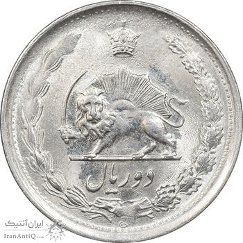 سکه 2 ریال 1353 - MS61 - محمد رضا شاه