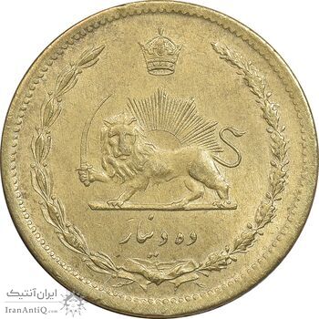 سکه 10 دینار 1321 برنز - MS61 - محمد رضا شاه
