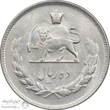 سکه 10 ریال 1350 - MS61 - محمد رضا شاه