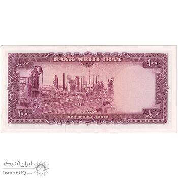 اسکناس 100 ریال 1333 - تک - UNC62 - محمد رضا شاه