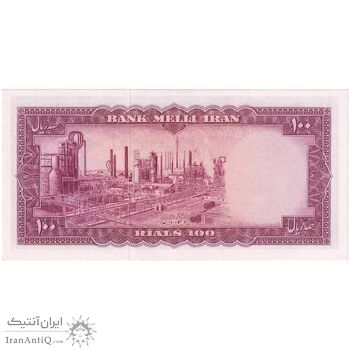 اسکناس 100 ریال 1333 - تک - AU58 - محمد رضا شاه
