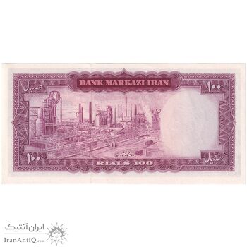 اسکناس 100 ریال 1342 - تک - UNC63 - محمد رضا شاه