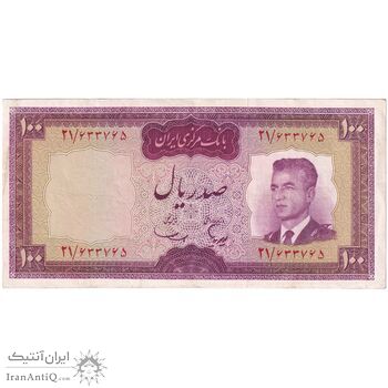 اسکناس 100 ریال (هویدا - سمیعی) - تک - VF30 - محمد رضا شاه اسکناس 100 ریال (هویدا - سمیعی) - تک - VF30 - محمد رضا شاه