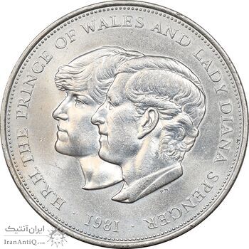 سکه 25 نیو پنس 1981 الیزابت دوم - MS61 - انگلستان