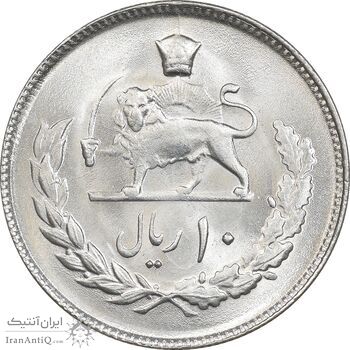 سکه 10 ریال 1353 - MS64 - محمد رضا شاه سکه 10 ریال 1353 - MS64 - محمد رضا شاه