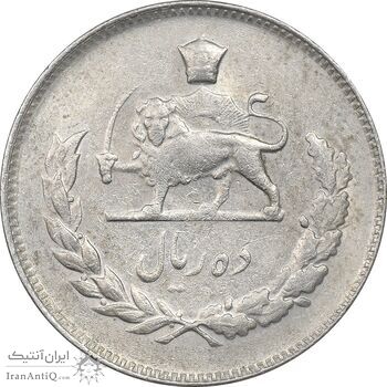 سکه 10 ریال 1351 - EF45 - محمد رضا شاه