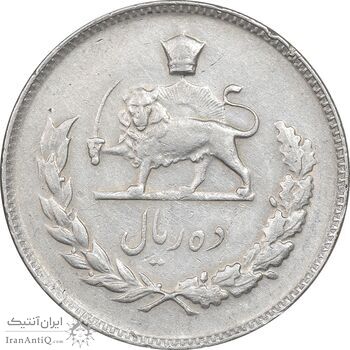 سکه 10 ریال 1350 - EF45 - محمد رضا شاه سکه 10 ریال 1350 - EF45 - محمد رضا شاه