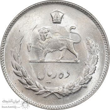 سکه 10 ریال 1349 - MS63 - محمد رضا شاه