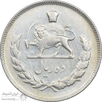 سکه 10 ریال 1349 - VF35 - محمد رضا شاه سکه 10 ریال 1349 - VF35 - محمد رضا شاه