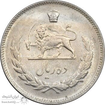 سکه 10 ریال 1345 - MS61 - محمد رضا شاه