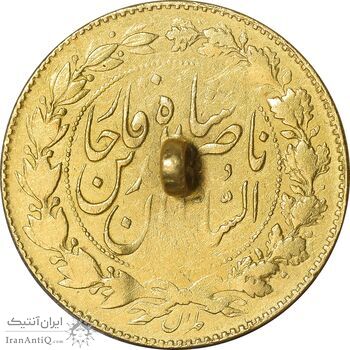 سکه طلا 2 تومان 1299 تصویری - VF - ناصرالدین شاه