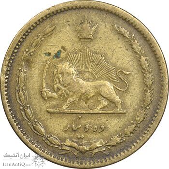 سکه 10 دینار 1316 برنز - 6 تاریخ کوچک - EF40 - رضا شاه