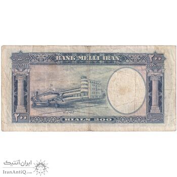 اسکناس 200 ریال 1337 - تک - F15 - محمد رضا شاه اسکناس 200 ریال 1337 - تک - F15 - محمد رضا شاه