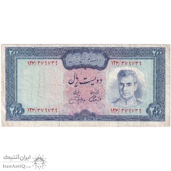 اسکناس 200 ریال (آموزگار - جهانشاهی) - تک - VF25 - محمد رضا شاه اسکناس 200 ریال (آموزگار - جهانشاهی) - تک - VF25 - محمد رضا شاه