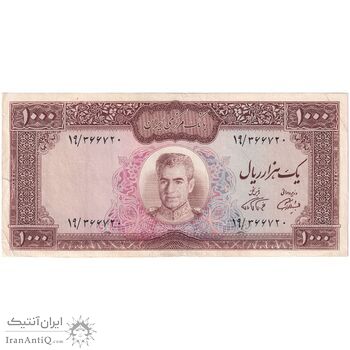 اسکناس 1000 ریال (آموزگار - فرمان فرماییان) - تک - VF30 - محمد رضا شاه