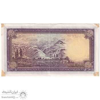 اسکناس 10 ریال پشت فارسی - بدون مهر - تک - AU55 - رضا شاه