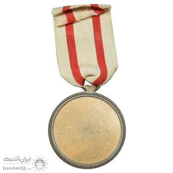 مدال پیش آهنگی (آماده باش) با روبان فابریک - EF - محمد رضا شاه