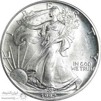مدال یادبود 1 دلار 1992 عقاب - MS63 - آمریکا