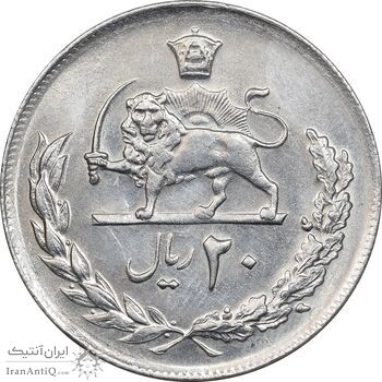 سکه 20 ریال 2537 - MS62 - محمد رضا شاه سکه 20 ریال 2537 - MS62 - محمد رضا شاه
