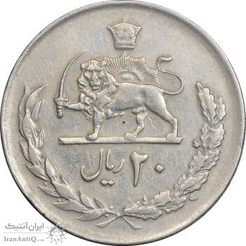 سکه 20 ریال 2537 - VF35 - محمد رضا شاه سکه 20 ریال 2537 - VF35 - محمد رضا شاه