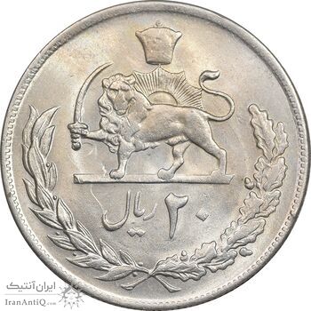 سکه 20 ریال 1354 - MS61 - محمد رضا شاه سکه 20 ریال 1354 - MS61 - محمد رضا شاه