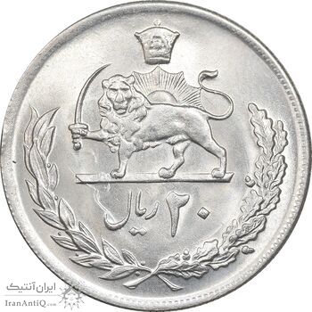 سکه 20 ریال 1353 - MS64 - محمد رضا شاه سکه 20 ریال 1353 - MS64 - محمد رضا شاه